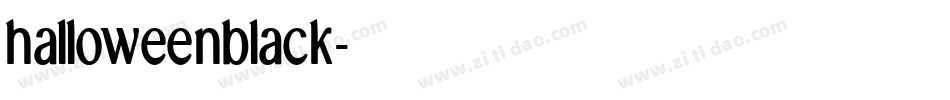 halloweenblack字体转换