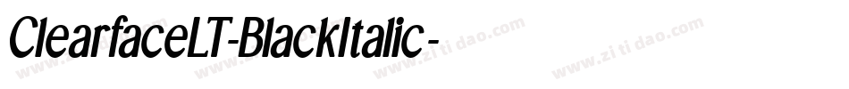 ClearfaceLT-BlackItalic字体转换