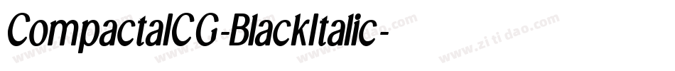 CompactaICG-BlackItalic字体转换