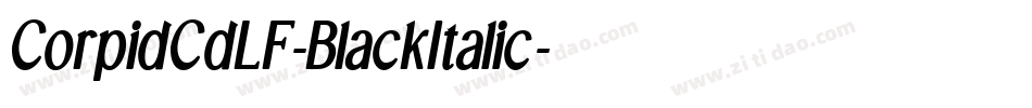 CorpidCdLF-BlackItalic字体转换