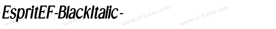 EspritEF-BlackItalic字体转换