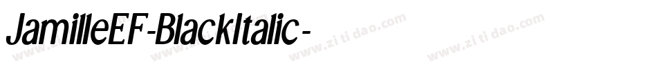 JamilleEF-BlackItalic字体转换