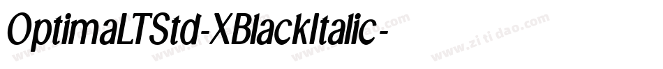 OptimaLTStd-XBlackItalic字体转换