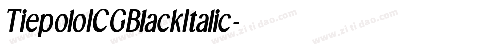 TiepoloICGBlackItalic字体转换