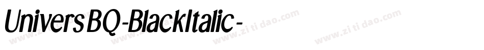 UniversBQ-BlackItalic字体转换