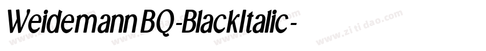WeidemannBQ-BlackItalic字体转换