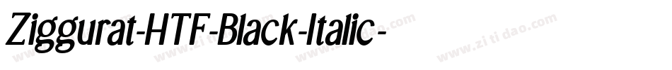 Ziggurat-HTF-Black-Italic字体转换