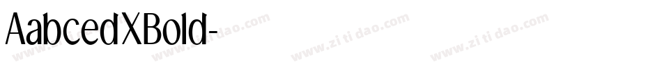 AabcedXBold字体转换