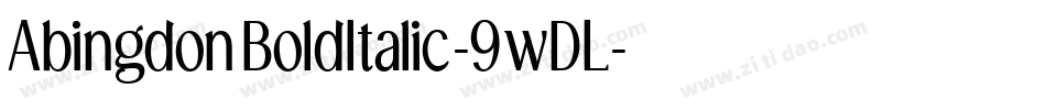 AbingdonBoldItalic-9wDL字体转换