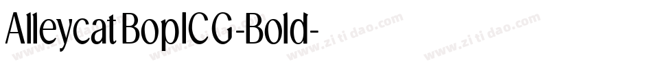 AlleycatBopICG-Bold字体转换
