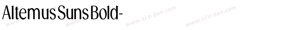 AltemusSunsBold字体转换