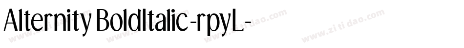 AlternityBoldItalic-rpyL字体转换