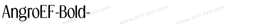 AngroEF-Bold字体转换