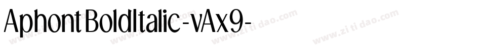 AphontBoldItalic-vAx9字体转换