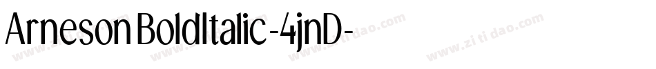ArnesonBoldItalic-4jnD字体转换