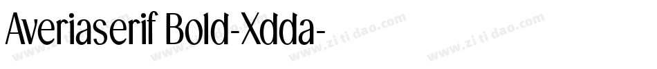 AveriaserifBold-Xdda字体转换
