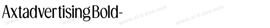 AxtadvertisingBold字体转换