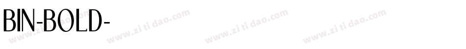 BIN-BOLD字体转换