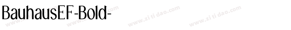 BauhausEF-Bold字体转换