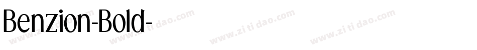 Benzion-Bold字体转换