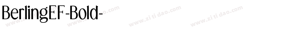 BerlingEF-Bold字体转换