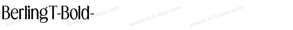 BerlingT-Bold字体转换