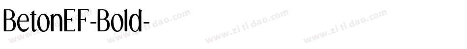 BetonEF-Bold字体转换