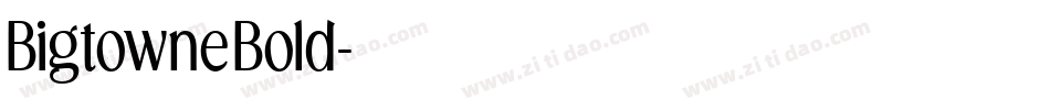 BigtowneBold字体转换