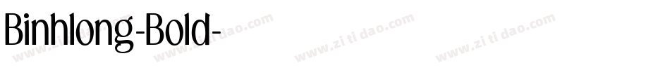 Binhlong-Bold字体转换