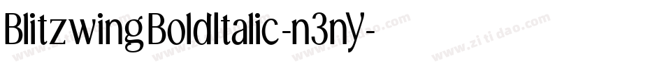 BlitzwingBoldItalic-n3nY字体转换 BlitzwingBoldItalic-n3nY字体转换