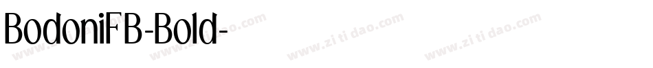 BodoniFB-Bold字体转换
