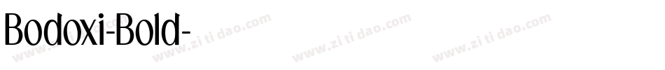 Bodoxi-Bold字体转换