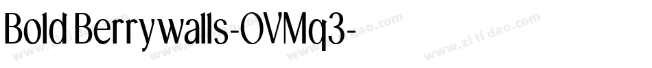 BoldBerrywalls-OVMq3字体转换