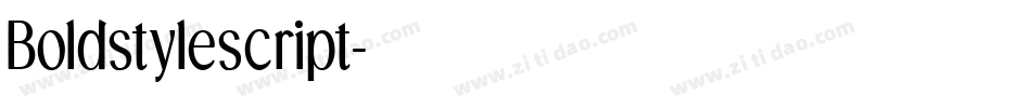 Boldstylescript字体转换