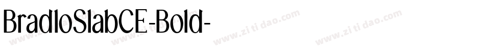 BradloSlabCE-Bold字体转换