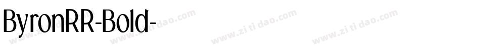 ByronRR-Bold字体转换