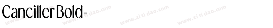 CancillerBold字体转换