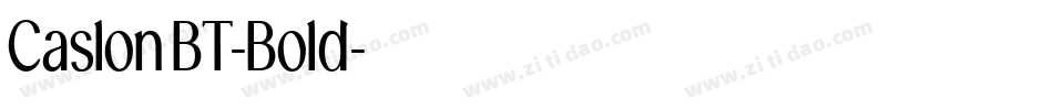 CaslonBT-Bold字体转换