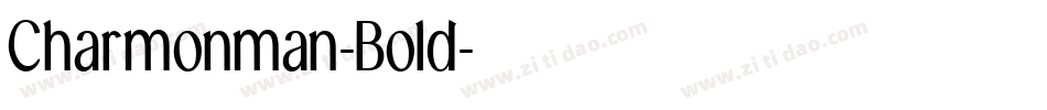 Charmonman-Bold字体转换