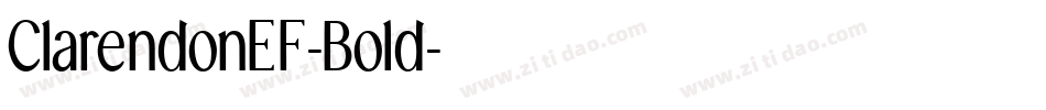ClarendonEF-Bold字体转换