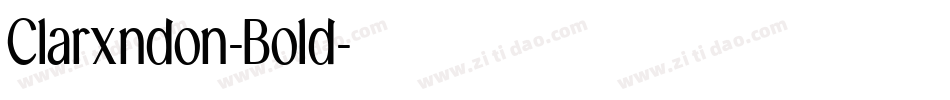 Clarxndon-Bold字体转换