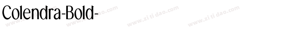 Colendra-Bold字体转换