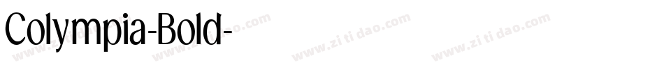 Colympia-Bold字体转换