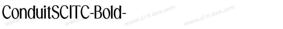 ConduitSCITC-Bold字体转换