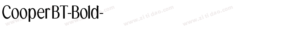 CooperBT-Bold字体转换