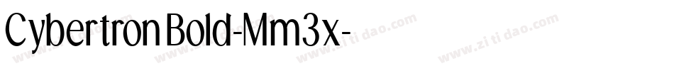 CybertronBold-Mm3x字体转换