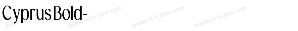 CyprusBold字体转换