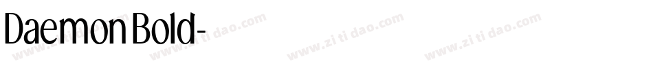 DaemonBold字体转换