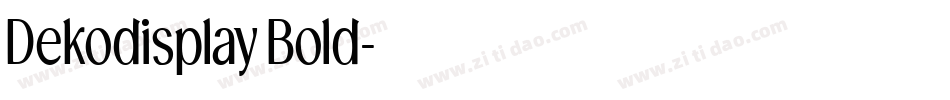DekodisplayBold字体转换