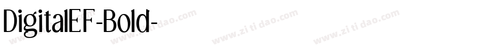 DigitalEF-Bold字体转换